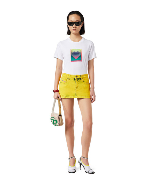 DIESEL（ディーゼル）の「レディース Tシャツ クルーネック 半袖 レギュラーフィット（Tシャツ/カットソー・レディース・ホワイト/ブラック・SMALL/MEDIUM/LARGE/X-SMALL）」の10枚目の写真