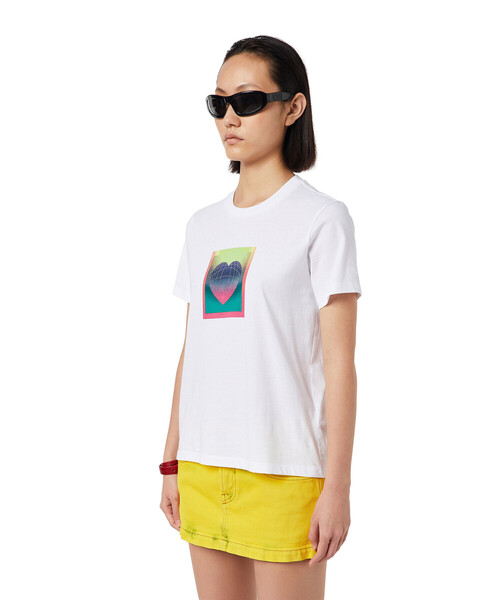 DIESEL（ディーゼル）の「レディース Tシャツ クルーネック 半袖 レギュラーフィット（Tシャツ/カットソー・レディース・ホワイト/ブラック・SMALL/MEDIUM/LARGE/X-SMALL）」の21枚目の写真