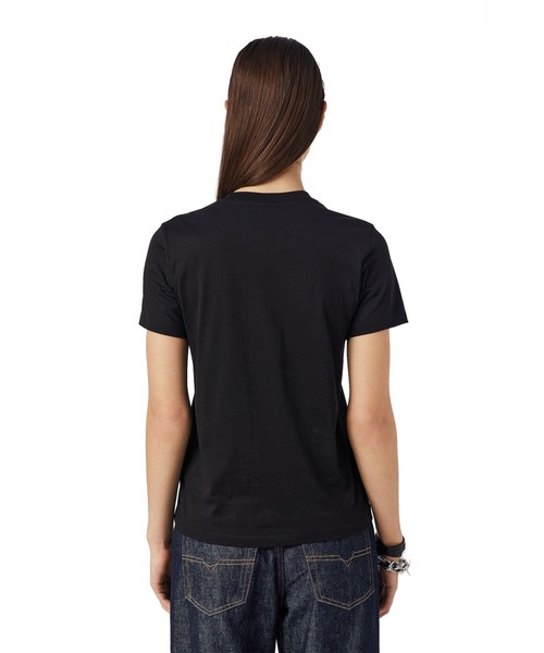 DIESEL（ディーゼル）の「レディース Tシャツ クルーネック 半袖 レギュラーフィット（Tシャツ/カットソー・レディース・ホワイト/ブラック・SMALL/MEDIUM/LARGE/X-SMALL）」の4枚目の写真