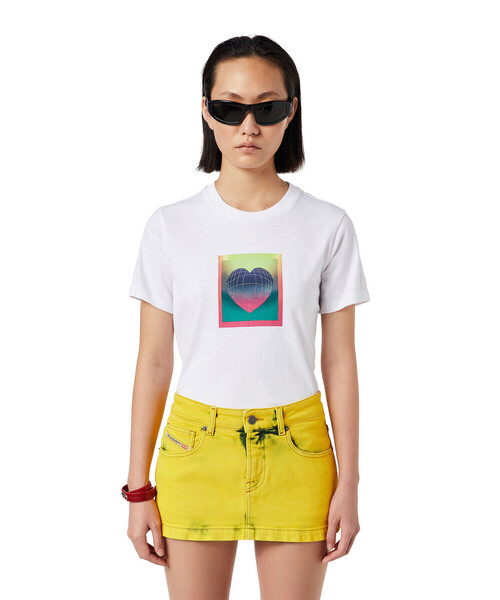 DIESEL（ディーゼル）の「レディース Tシャツ クルーネック 半袖 レギュラーフィット（Tシャツ/カットソー・レディース・ホワイト/ブラック・SMALL/MEDIUM/LARGE/X-SMALL）」の17枚目の写真