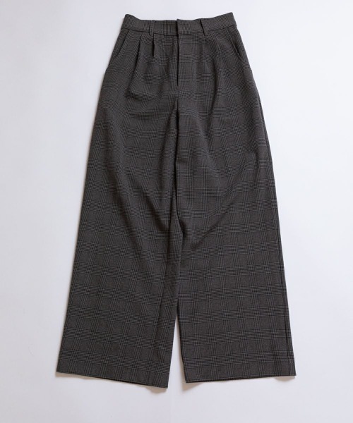 oblekt（オブレクト）の「【高山都×oblekt】 グレンチェックワイドパンツ（その他パンツ・レディース・ベージュ・SMALL）」の16枚目の写真