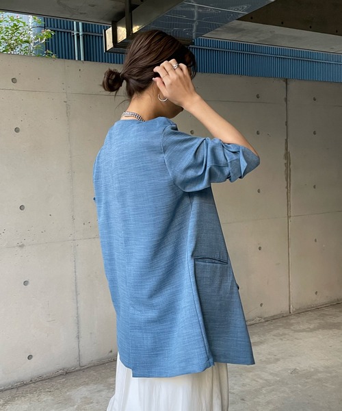 arts&science チャコールグレー ノーカラー ジャケット arts&science チャコールグレー ノーカラー ジャケット