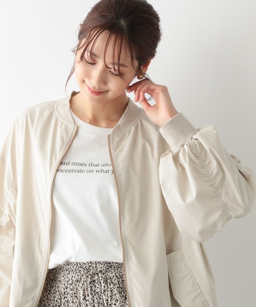 GLOBAL WORK(グローバルワーク)の「エアカルボリュームMA-1/264108(ブルゾン・レディース・カーキ/キャメル/オフホワイト・FREE)」の2枚目の写真