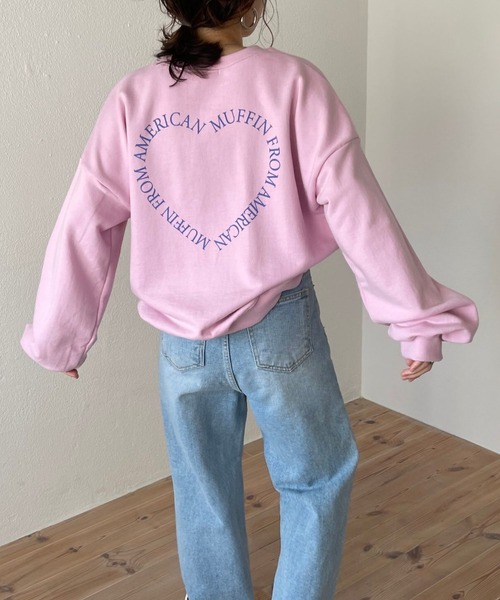 wee9s（ウィークス）の「american muffin sweat / アメリカンマフィンスウェット（スウェット・レディース・グレー/ピンク/グリーン・FREE）」の3枚目の写真