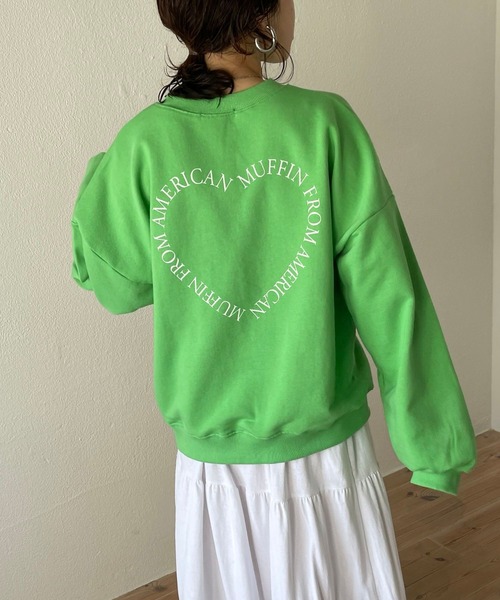 wee9s（ウィークス）の「american muffin sweat / アメリカンマフィンスウェット（スウェット・レディース・グレー/ピンク/グリーン・FREE）」の7枚目の写真