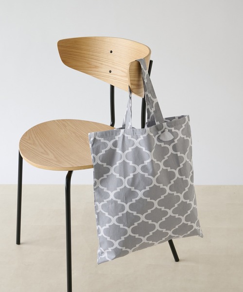 Fatima morocco(ファティマモロッコ)の「fatima morocco タイル柄エコバッグ(エコバッグ/サブバッグ・レディース・ブラック/グレー/ピンク・FREE)」の3枚目の写真