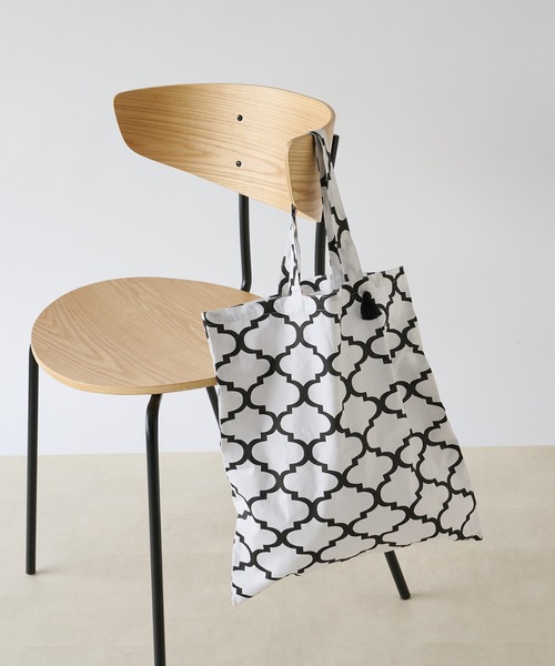 Fatima morocco(ファティマモロッコ)の「fatima morocco タイル柄エコバッグ(エコバッグ/サブバッグ・レディース・ブラック/グレー/ピンク・FREE)」の2枚目の写真