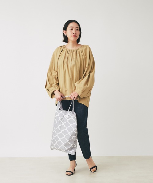 Fatima morocco(ファティマモロッコ)の「fatima morocco タイル柄エコバッグ(エコバッグ/サブバッグ・レディース・ブラック/グレー/ピンク・FREE)」の11枚目の写真