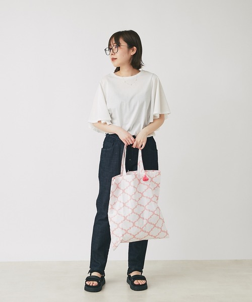 Fatima morocco(ファティマモロッコ)の「fatima morocco タイル柄エコバッグ(エコバッグ/サブバッグ・レディース・ブラック/グレー/ピンク・FREE)」の7枚目の写真