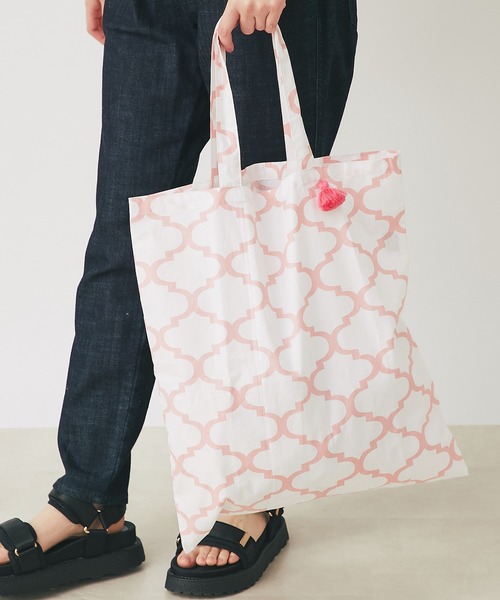 Fatima morocco(ファティマモロッコ)の「fatima morocco タイル柄エコバッグ(エコバッグ/サブバッグ・レディース・ブラック/グレー/ピンク・FREE)」の17枚目の写真