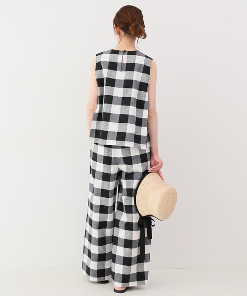 SLOBE IENA（スローブイエナ）の「ストレッチリネンノースリーブブラウス（シャツ/ブラウス・レディース・ブラック/ブラック系その他・FREE）」の12枚目の写真