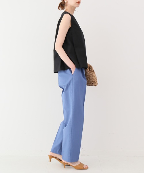 SLOBE IENA（スローブイエナ）の「ストレッチリネンノースリーブブラウス（シャツ/ブラウス・レディース・ブラック/ブラック系その他・FREE）」の8枚目の写真