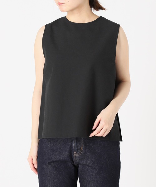 SLOBE IENA（スローブイエナ）の「ストレッチリネンノースリーブブラウス（シャツ/ブラウス・レディース・ブラック/ブラック系その他・FREE）」の19枚目の写真