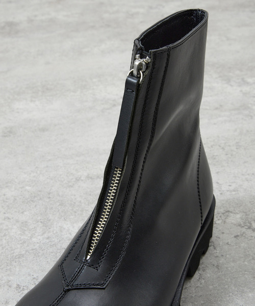 PADRONE（パドローネ）の「PADRONE パドローネ / CENTER ZIP BOOTS with Chunky Sole センタージップブーツ （チャンキーソール） トラックソール / PU8054-1141（ブーツ・メンズ・ブラック・42/40/41）」の5枚目の写真