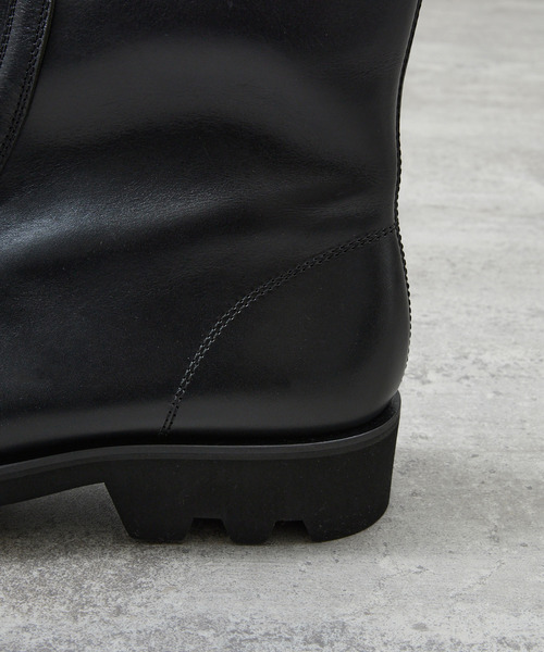 PADRONE（パドローネ）の「PADRONE パドローネ / CENTER ZIP BOOTS with Chunky Sole センタージップブーツ （チャンキーソール） トラックソール / PU8054-1141（ブーツ・メンズ・ブラック・42/40/41）」の9枚目の写真