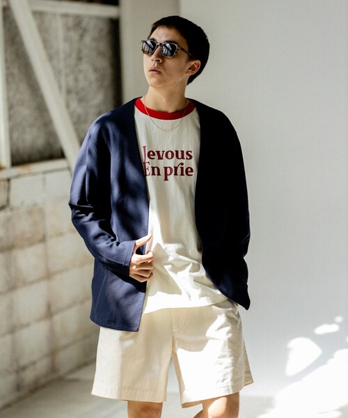 THE SHOP TK （ザ ショップ ティーケー ）の「◆【オーバーサイズ】ハニカムジャカードラップカーディガン（カーディガン/ボレロ・メンズ・ネイビー/グレー/サックスブルー・02/03/04）」の3枚目の写真