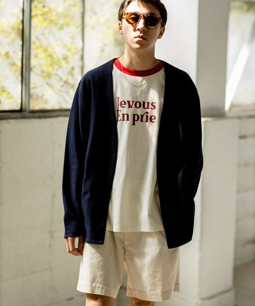 THE SHOP TK （ザ ショップ ティーケー ）の「◆【オーバーサイズ】ハニカムジャカードラップカーディガン（カーディガン/ボレロ・メンズ・ネイビー/グレー/サックスブルー・02/03/04）」の12枚目の写真