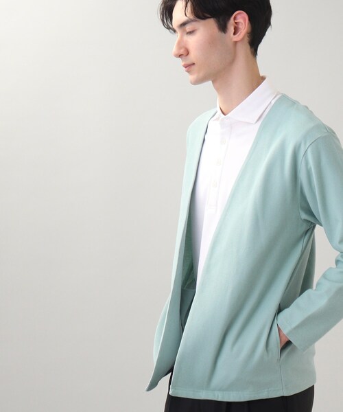 THE SHOP TK （ザ ショップ ティーケー ）の「◆【オーバーサイズ】ハニカムジャカードラップカーディガン（カーディガン/ボレロ・メンズ・ネイビー/グレー/サックスブルー・02/03/04）」の18枚目の写真