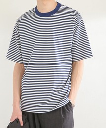 SENSE OF PLACE by URBAN RESEARCH | ボーダースムースシルケットTシャツ(5分袖)(Tシャツ/カットソー)