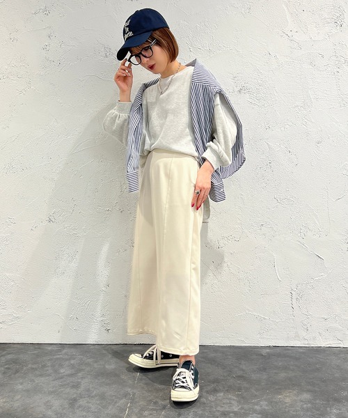 apres jour mignon(アプレジュールミニョン)の「袖ボリュームワッフルトップス【ZOZOTOWN限定アイテム】(Tシャツ/カットソー・レディース・ブラック/ライトイエロー/オレンジ/グリーン/ライトホワイト・フリー/X-LARGE)」の11枚目の写真