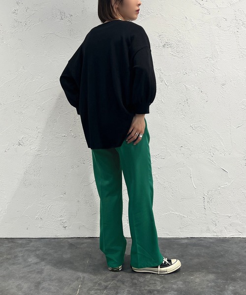apres jour mignon(アプレジュールミニョン)の「袖ボリュームワッフルトップス【ZOZOTOWN限定アイテム】(Tシャツ/カットソー・レディース・ブラック/ライトイエロー/オレンジ/グリーン/ライトホワイト・フリー/X-LARGE)」の19枚目の写真