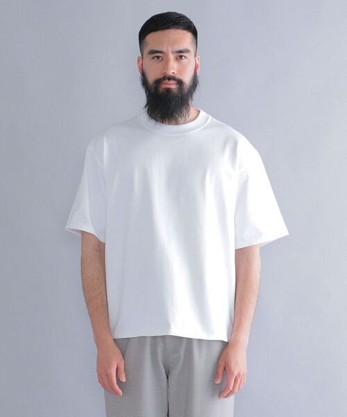 SHIPS（シップス）の「【SHIPS別注】THYARD: リラックス スクエア クルーネック Tシャツ（Tシャツ/カットソー・メンズ・オフホワイト/ブラック/ダークブルー・SMALL/MEDIUM/LARGE/X-LARGE）」の2枚目の写真