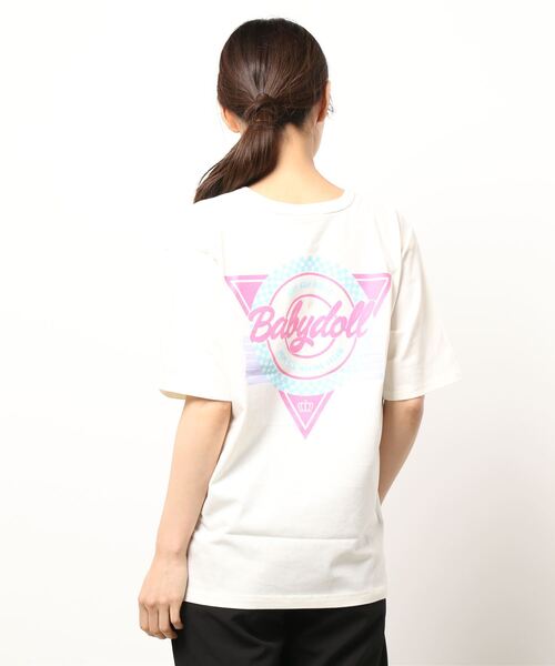 BABYDOLL(ベビードール)の「親子お揃い バックプリントTシャツ 6580A(Tシャツ/カットソー・レディース・チャコールグレー/オフホワイト・L/XL/S/M)」の4枚目の写真