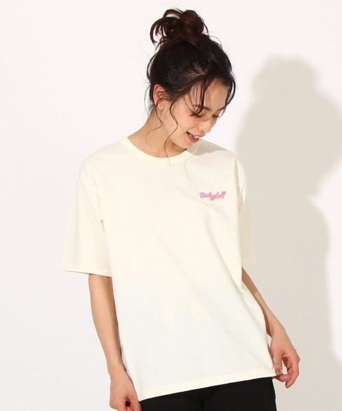 BABYDOLL(ベビードール)の「親子お揃い バックプリントTシャツ 6580A(Tシャツ/カットソー・レディース・チャコールグレー/オフホワイト・L/XL/S/M)」の8枚目の写真