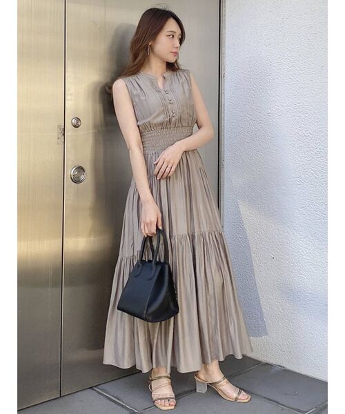 dazzlin（ダズリン）の「シアーティアードボリュームワンピース（ワンピース・レディース・オフホワイト/オレンジ/グリーン/モカ・FREE）」の17枚目の写真