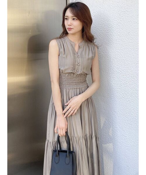 dazzlin（ダズリン）の「シアーティアードボリュームワンピース（ワンピース・レディース・オフホワイト/オレンジ/グリーン/モカ・FREE）」の18枚目の写真