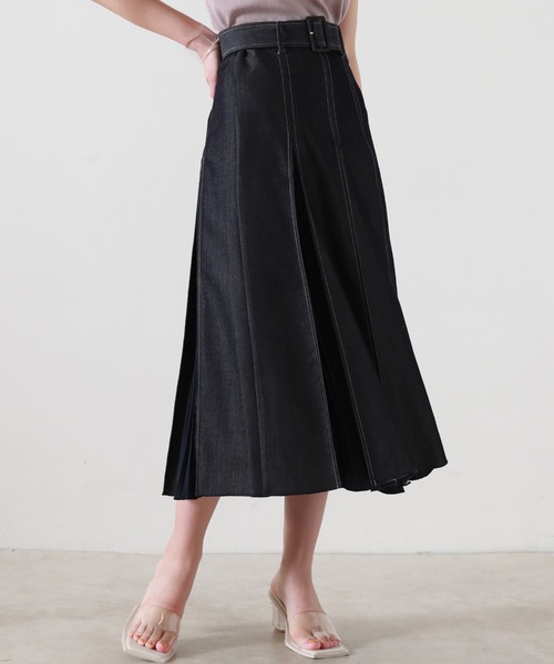 Cheek(チーク)の「デニム切り替えフレアスカート(デニムスカート・レディース・ブルー/ネイビー・SMALL/MEDIUM)」の21枚目の写真