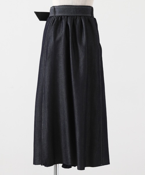 Cheek(チーク)の「デニム切り替えフレアスカート(デニムスカート・レディース・ブルー/ネイビー・SMALL/MEDIUM)」の13枚目の写真