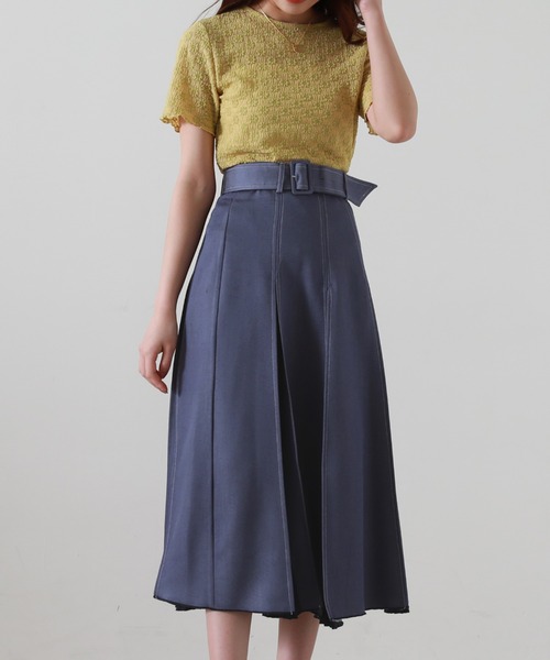 Cheek(チーク)の「デニム切り替えフレアスカート(デニムスカート・レディース・ブルー/ネイビー・SMALL/MEDIUM)」の11枚目の写真