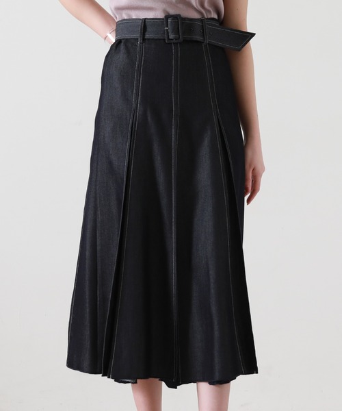 Cheek(チーク)の「デニム切り替えフレアスカート(デニムスカート・レディース・ブルー/ネイビー・SMALL/MEDIUM)」の15枚目の写真