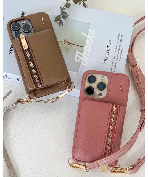 JUMELLE(ジュメロ)の「ブラストゴールドスマホケース(スマホケース/カバー・レディース・ブラウン/ピンク・C/E/D)」の5枚目の写真