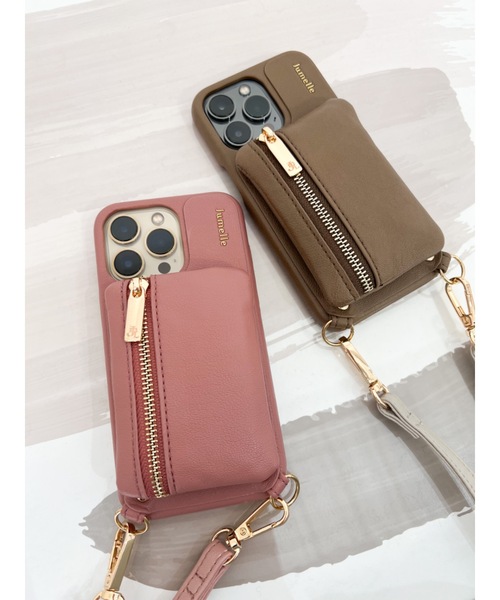 JUMELLE(ジュメロ)の「ブラストゴールドスマホケース(スマホケース/カバー・レディース・ブラウン/ピンク・C/E/D)」の4枚目の写真