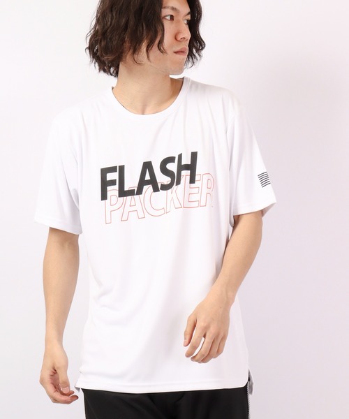 FLASH PACKER(フラッシュパッカー)の「FLASH PACKER ナノ撥水 水陸両用 Tシャツ(Tシャツ/カットソー・メンズ・ピンク/グリーン/ホワイト/ブラック・M/XL/L/S)」の5枚目の写真