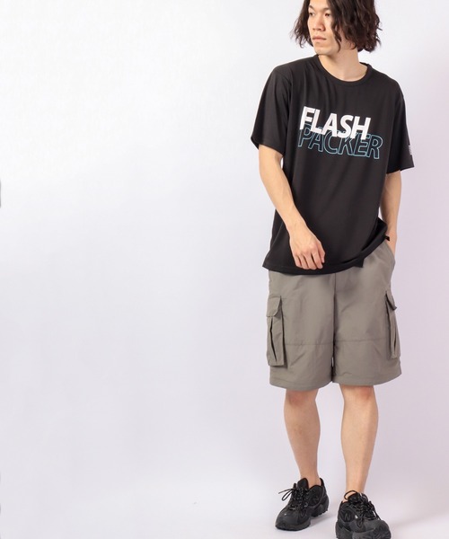 FLASH PACKER(フラッシュパッカー)の「FLASH PACKER ナノ撥水 水陸両用 Tシャツ(Tシャツ/カットソー・メンズ・ピンク/グリーン/ホワイト/ブラック・M/XL/L/S)」の14枚目の写真