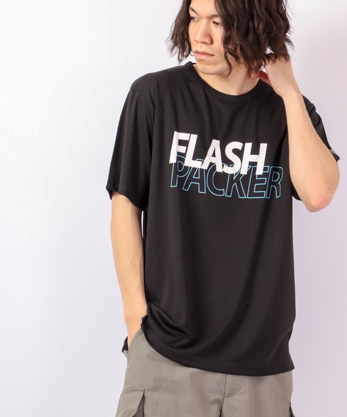 FLASH PACKER(フラッシュパッカー)の「FLASH PACKER ナノ撥水 水陸両用 Tシャツ(Tシャツ/カットソー・メンズ・ピンク/グリーン/ホワイト/ブラック・M/XL/L/S)」の9枚目の写真