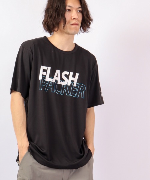 FLASH PACKER(フラッシュパッカー)の「FLASH PACKER ナノ撥水 水陸両用 Tシャツ(Tシャツ/カットソー・メンズ・ピンク/グリーン/ホワイト/ブラック・M/XL/L/S)」の10枚目の写真