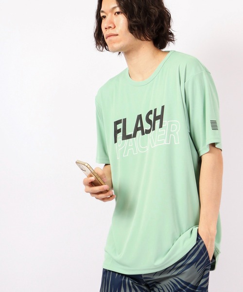FLASH PACKER(フラッシュパッカー)の「FLASH PACKER ナノ撥水 水陸両用 Tシャツ(Tシャツ/カットソー・メンズ・ピンク/グリーン/ホワイト/ブラック・M/XL/L/S)」の20枚目の写真