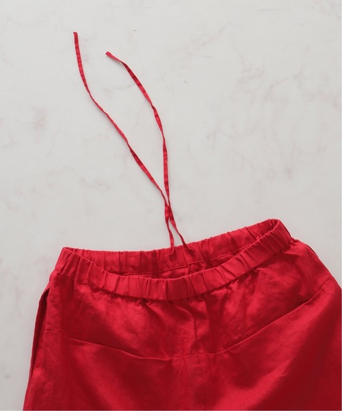 JOURNAL STANDARD LUXE(ジャーナルスタンダード ラックス)の「40リネンワッシャー イージーパンツ(その他パンツ・レディース・ブラック/レッド・FREE)」の6枚目の写真
