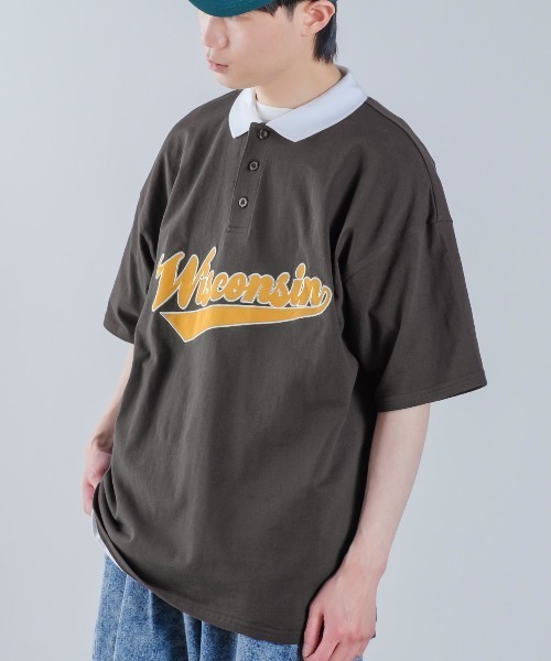 improves(インプローブス)の「USコットン スタジアムロゴ アップリケ 刺しゅう 半袖 ポロシャツ(ポロシャツ・メンズ・グリーン/スミクロ/ブルー・LARGE/MEDIUM)」の2枚目の写真