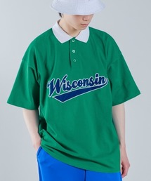 improves | USコットン スタジアムロゴ アップリケ 刺しゅう 半袖 ポロシャツ(ポロシャツ)