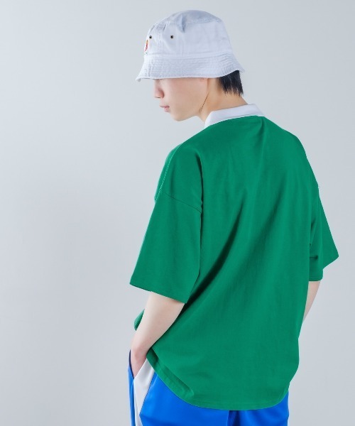 improves(インプローブス)の「USコットン スタジアムロゴ アップリケ 刺しゅう 半袖 ポロシャツ(ポロシャツ・メンズ・グリーン/スミクロ/ブルー・LARGE/MEDIUM)」の9枚目の写真