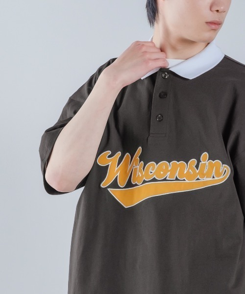 improves(インプローブス)の「USコットン スタジアムロゴ アップリケ 刺しゅう 半袖 ポロシャツ(ポロシャツ・メンズ・グリーン/スミクロ/ブルー・LARGE/MEDIUM)」の5枚目の写真