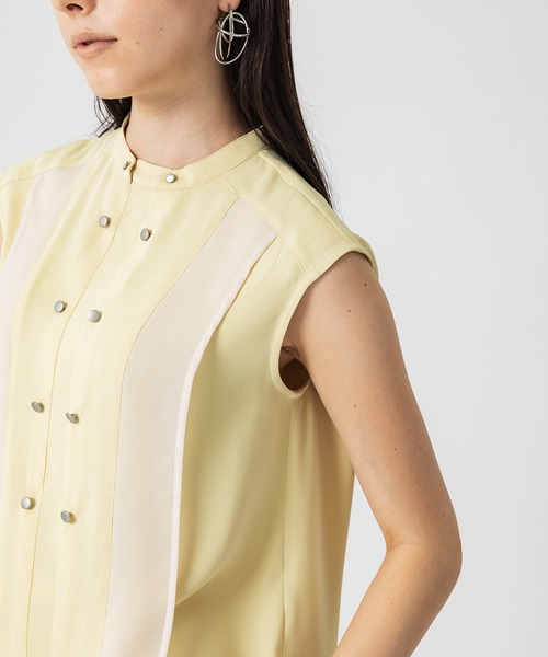 UNITED TOKYO（ユナイテッドトウキョウ）の「ダブルボタンコンビブラウス（シャツ/ブラウス・レディース・イエロー/ブラック/ホワイト・FREE）」の21枚目の写真