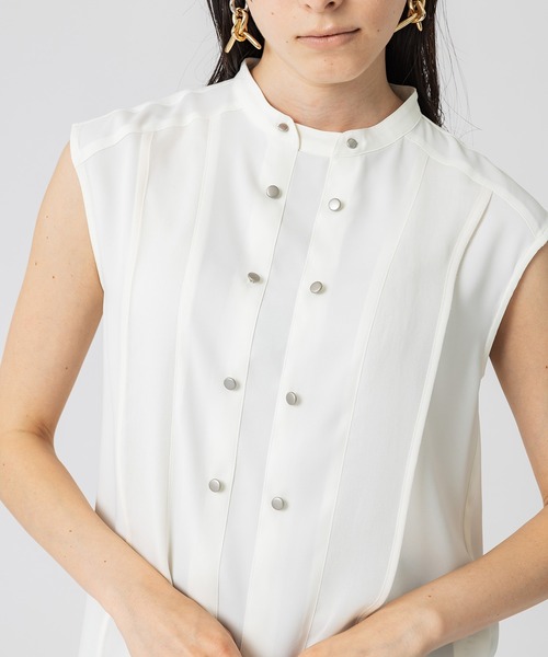 UNITED TOKYO（ユナイテッドトウキョウ）の「ダブルボタンコンビブラウス（シャツ/ブラウス・レディース・イエロー/ブラック/ホワイト・FREE）」の11枚目の写真