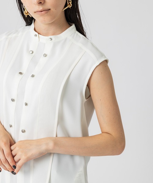 UNITED TOKYO（ユナイテッドトウキョウ）の「ダブルボタンコンビブラウス（シャツ/ブラウス・レディース・イエロー/ブラック/ホワイト・FREE）」の12枚目の写真