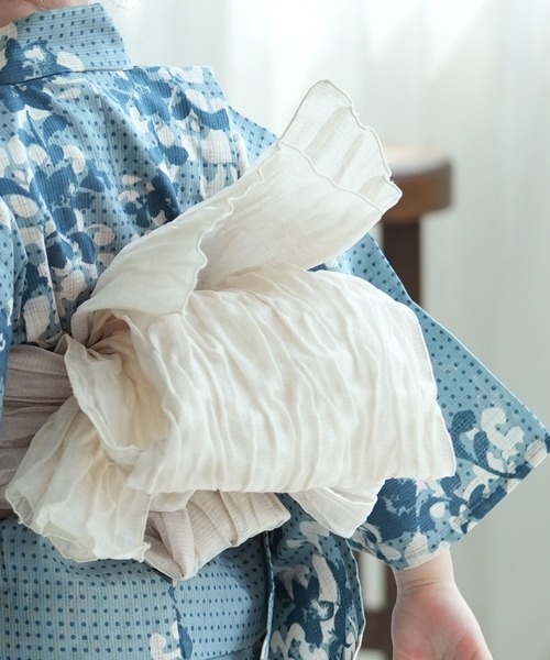 utatane(ウタタネ)の「キッズ浴衣3点セット utatane(浴衣・キッズ・ブルー・110cm/100cm/120cm/130cm)」の8枚目の写真